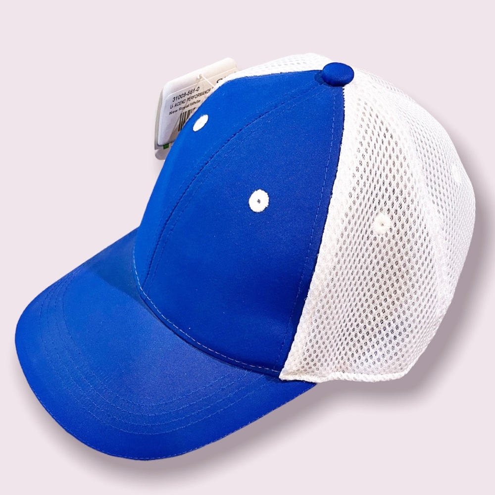 2/$20 Unisex Adjustable Ascend Meshback Ballcap Royal Blue White NWT